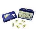 Compact 28 Piece Double Six Domino Game Set - Blue